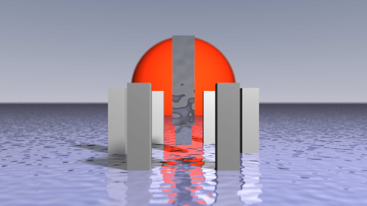 Ray traced water scene