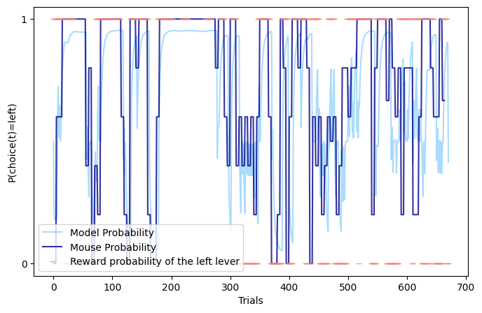 Reinforcement learning mouse behaviour